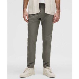 Lululemon Mens ABC Slim-Fit Trouser Smooth Twill Grey Sage 40x32 Stretch Pants